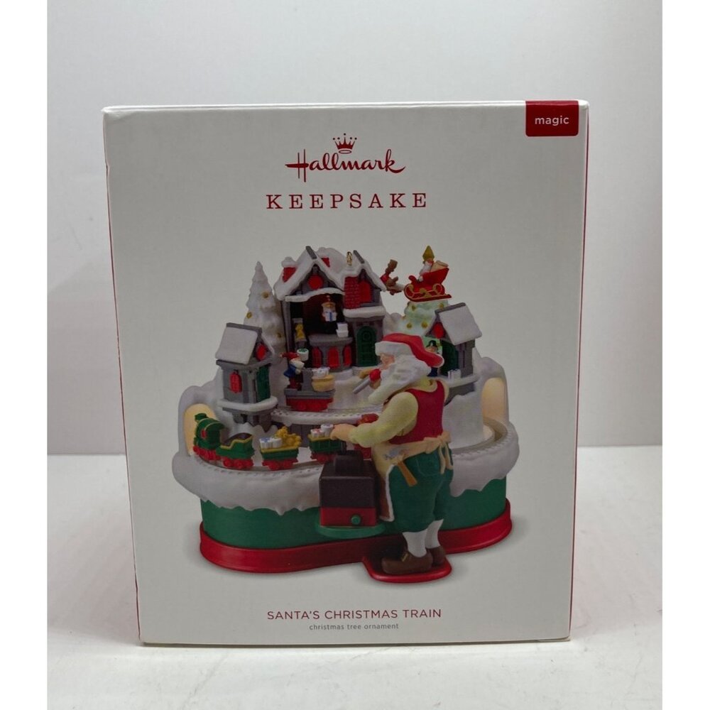 Hallmark Keepsake Santas Christmas Train Ornament With Light Sound & Motion